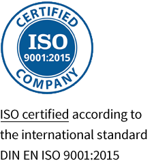 ISO certified according to the international standard DIN EN ISO 9001:2015